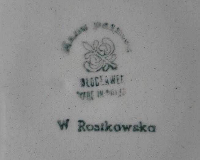wyroby z fajansy Wloclawek lata PRL - 4 szt.