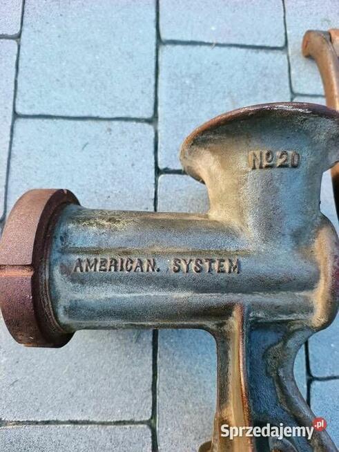 Zabytkowa Żeliwna Maszynka do Mięsa AMERICAN SYSTEM No 20