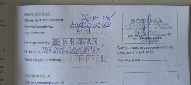 Aparat słuchowy AudioNova A-M lewe ucho nowy Geers