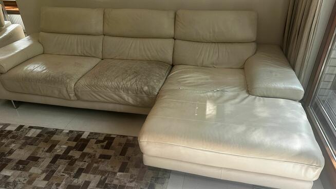 Narożnik i fotel włoska skóra Natuzzi - OKAZJA!