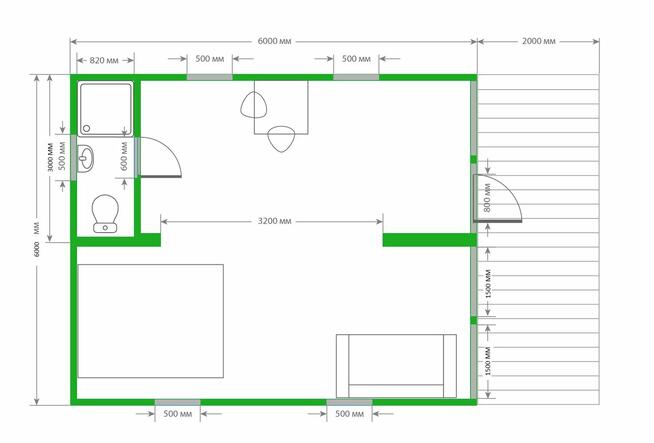 Konstrukcja stalowa skręcana Domku 36 m2