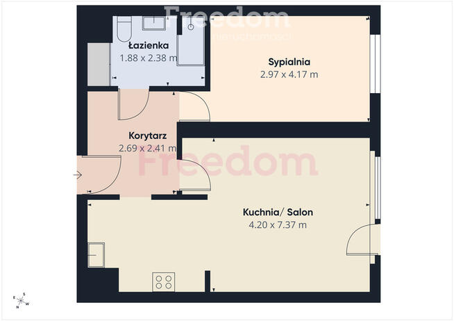 Jasne 2 pokoje na Woli | 51 m² |Ul. Sowińskiego 24