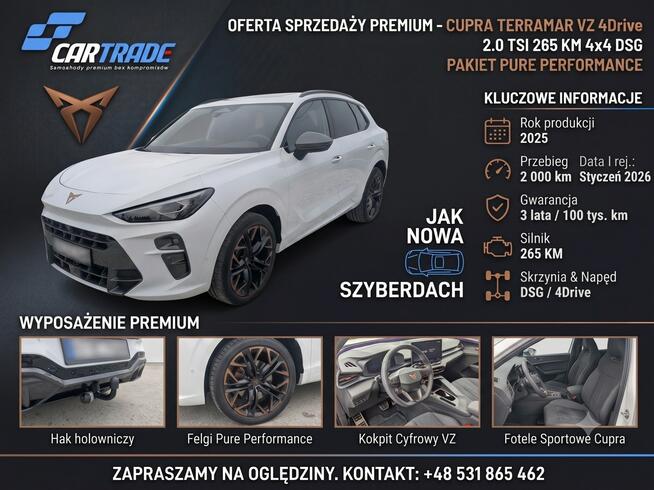 Cupra Terramar 2.0 TSI 4x4 265 KM VZ DSG – 2026 | 1825 km | VAT | 4Drive