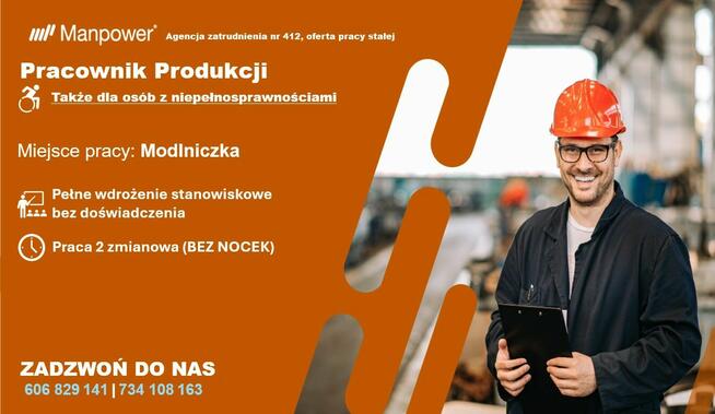 Pracownik Produkcji - Modlniczka (Również z orzeczeniem)