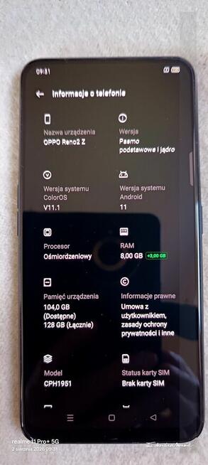 Smartfon oppo Reno 2Z