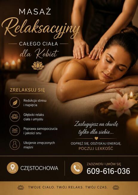 Masaże relaksacyjne oraz lecznicze