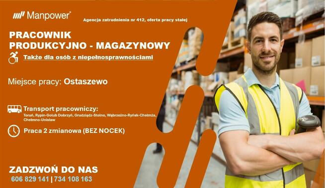 Pracownik Produkcji - Ostaszewo (Również z orzeczeniem)
