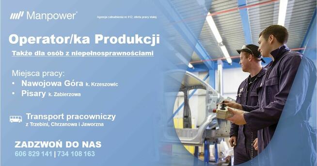 Operator/ka produkcji (również z orzeczeniem)