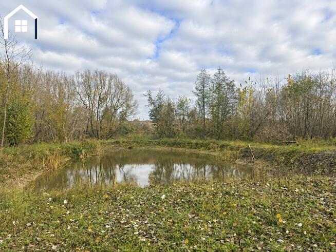 Działka budowlana 4219 m² ze stawem | Media | Nasielsk