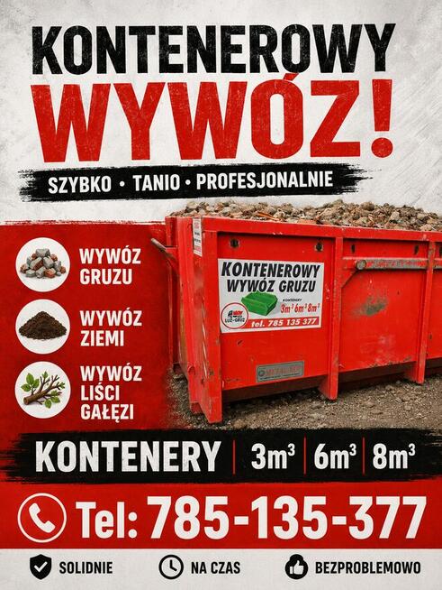 Wywóz gruzu, ziemi, gliny, gałęzi, BIO