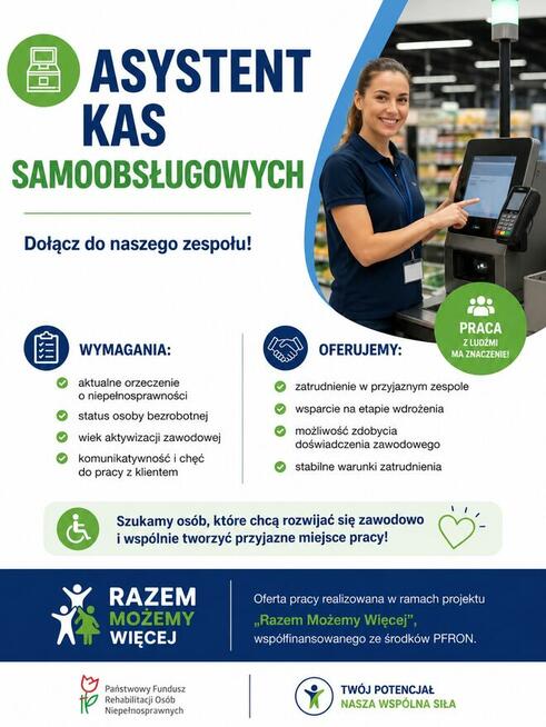 Asystent Kas Samoobsługowych z orzeczeniem