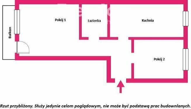 Na sprzedaż mieszkanie 2-pokojowe z balkonem