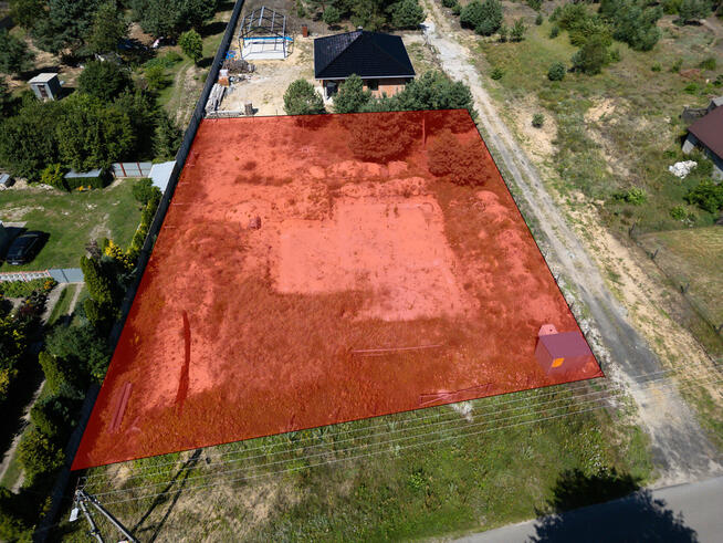 Działka z projektem + fundament 1500m2 Wymysłów