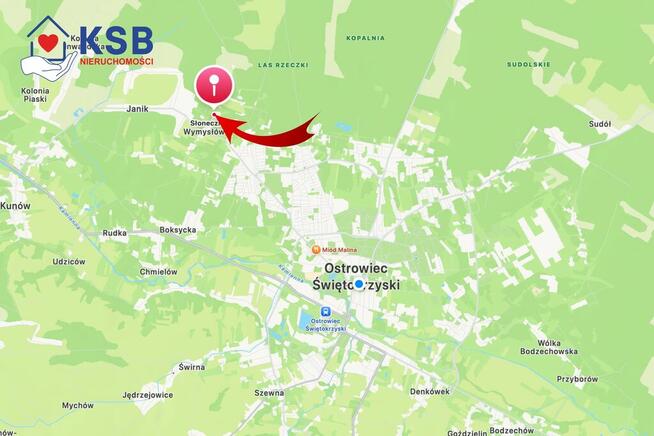 Działka z projektem + fundament 1500m2 Wymysłów