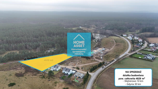 Działka budowlana 4829 m² – Domatówko, gm. Puck