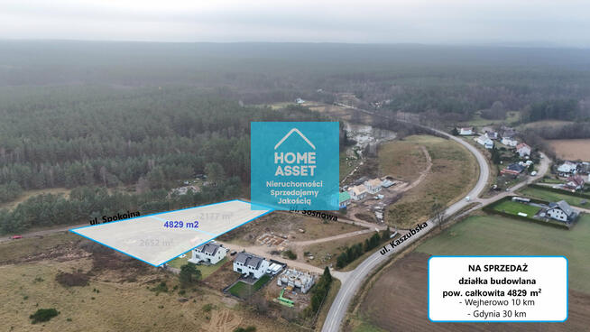 Działka budowlana 4829 m² – Domatówko, gm. Puck