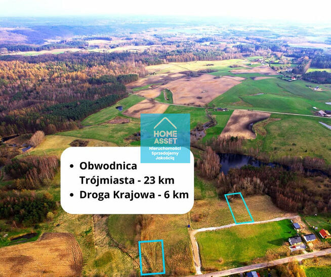 Działka przy drodze gminnej | Przywidz