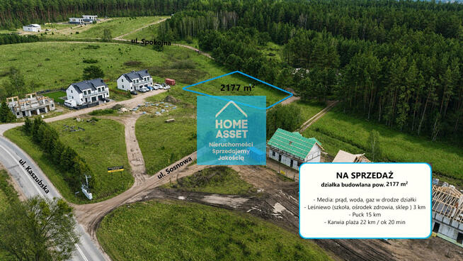 Działka budowlana 2177 m² – Domatówko, gm. Puck