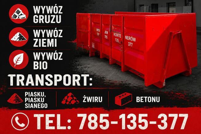 Wywóz gruzu, ziemi, gliny, gałęzi, BIO