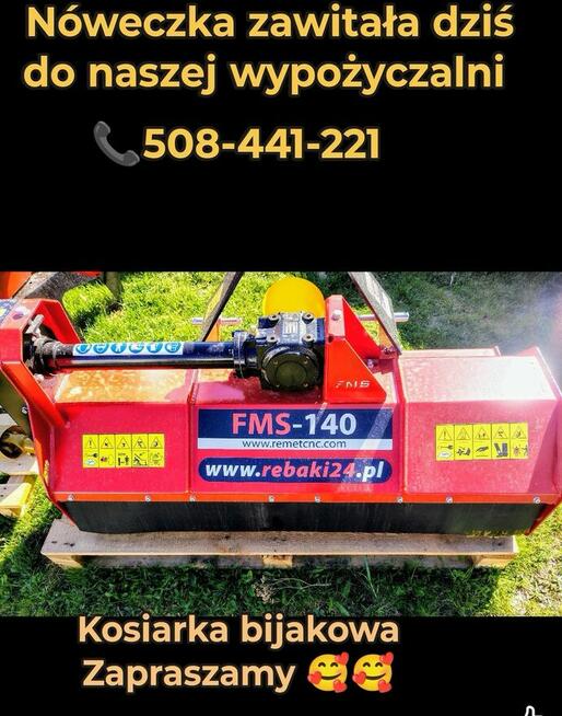 Wypożyczalnia sprzętu ogrodniczego wiertnica rębak kosiarka