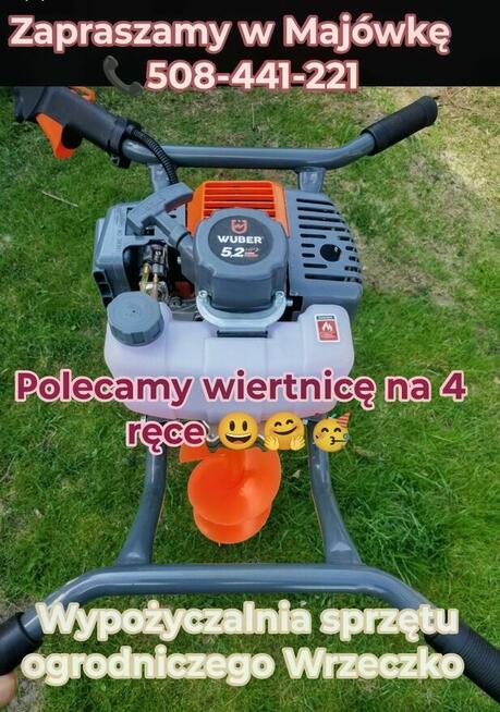 Wypożyczalnia sprzętu ogrodniczego wiertnica rębak kosiarka