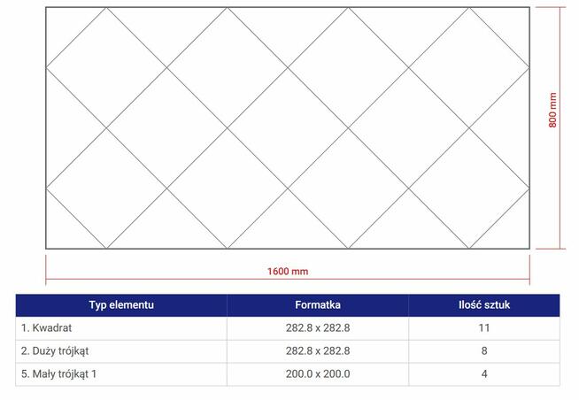 Lustro Glamor 80x160 szklane płytki fazowane WYSYŁKA GRATIS