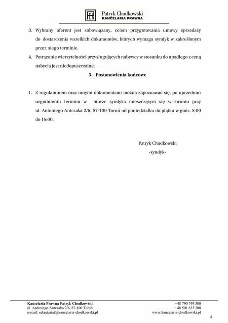 Syndyk sprzeda wierzytelność