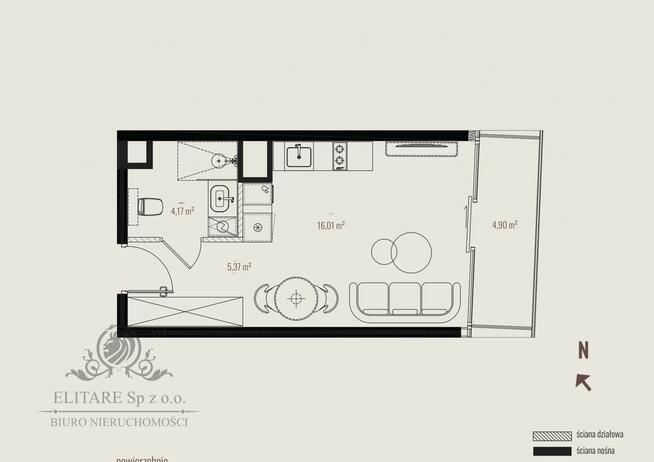 Apartament 25,55m2, 1 pokojowe obok Rynku/ Wrocław