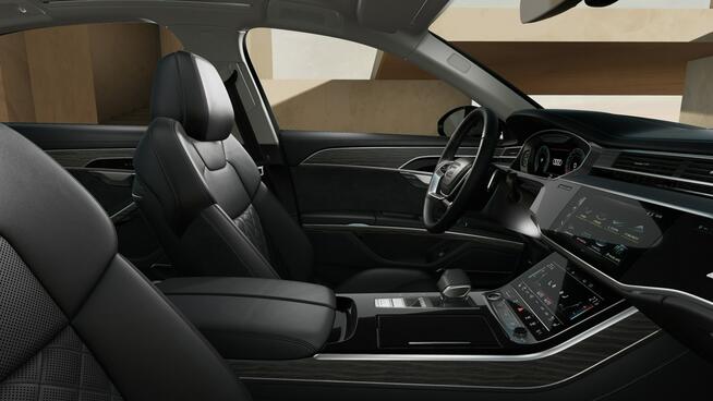 Audi A8 Lang_OśSkrętna_Masaże_Wentylacja_HeadUp_Panorama_B&O_Webasto_Dociągi_