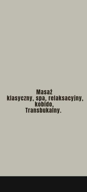 Masaże Klasyczny, Relax, Kobido, SPA, Transbukalny