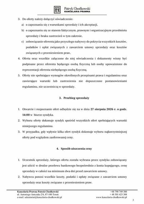 Syndyk sprzeda wierzytelność