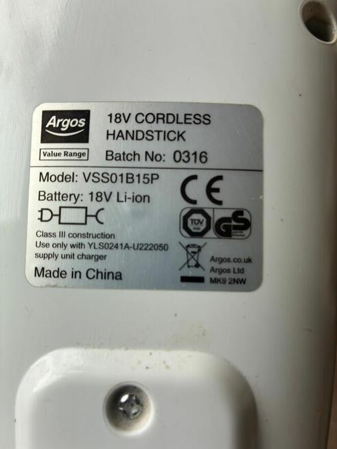 Odkurzacz pionowy akumulatorowy Argos