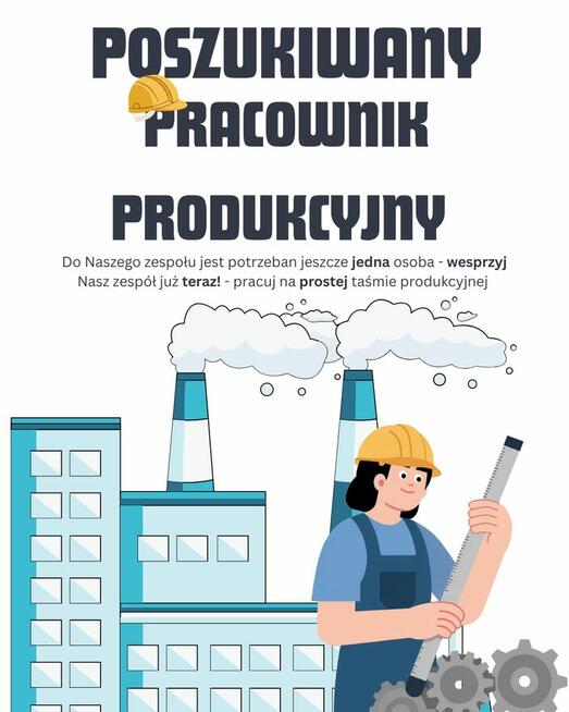 PRACA NA PRODUKCJI - MYŚLENICE, NA STAŁE - od zaraz! APLIKUJ
