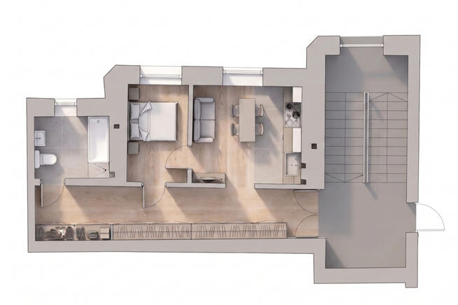 Kawalerka 36,51 m² w rewitalizowanej kamienicy