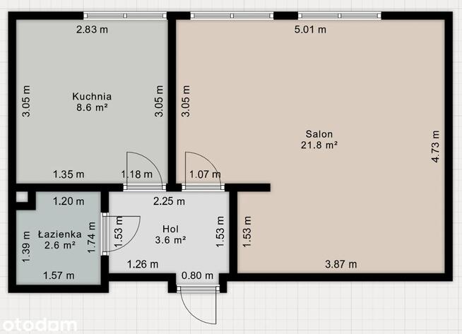 37 m2| 3 duże okna| możliwe do przerobienia na M3
