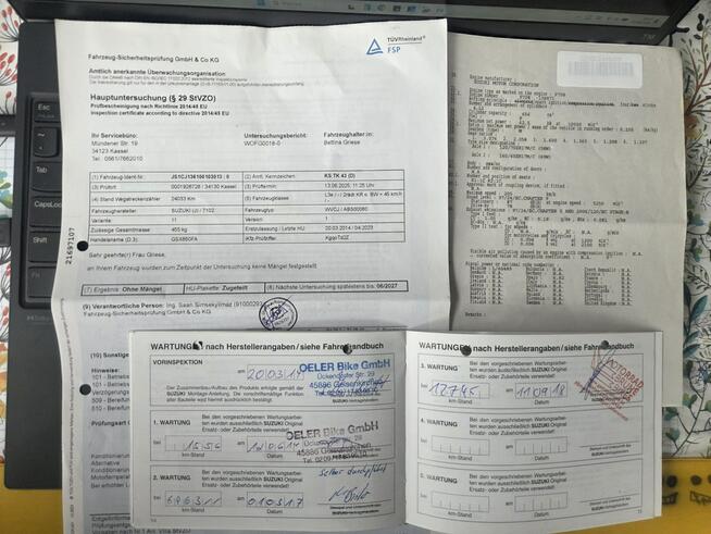 Suzuki GSX 650 FA ABS BANDIT 2014 2 X KUFER RatyTransport Największy Wybór w PL