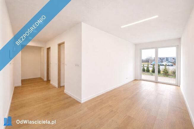 4 pokoje, 2 łazienki i 43 m² tarasu z ogrodem – nowe mieszkanie na parterze