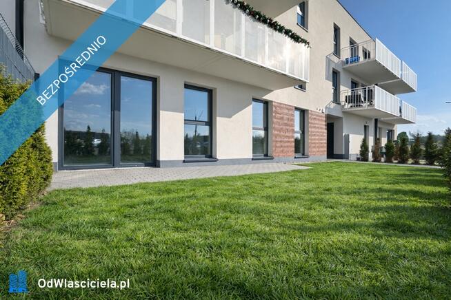 4 pokoje, 2 łazienki i 43 m² tarasu z ogrodem – nowe mieszkanie na parterze