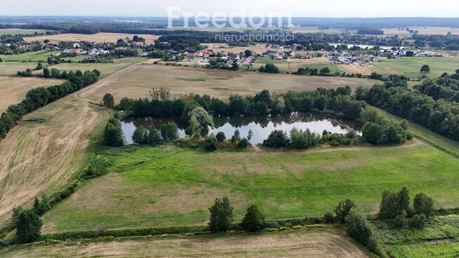 Działka 3,61 ha ze stawem i gruntem rolnym