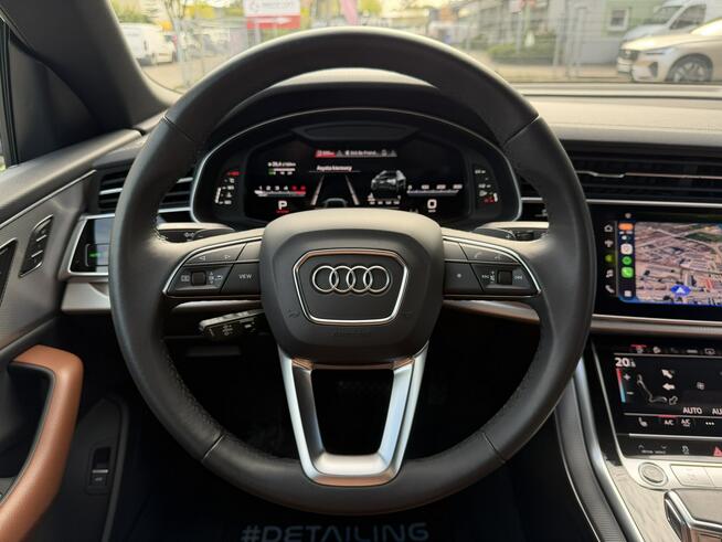 Audi Q8 FV 23% Pierwszy Właściciel Salon PL Bezwypadkowy Pneumatyka Oś Skrętna