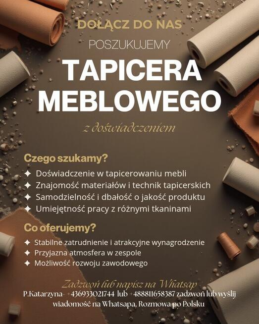 Tapicer/ Tapicer meblowy
