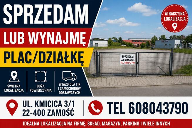 Wynajmę plac ul Kmicica 3/1