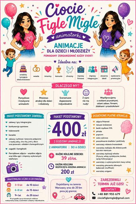 Animacje dla dzieci i młodzieży