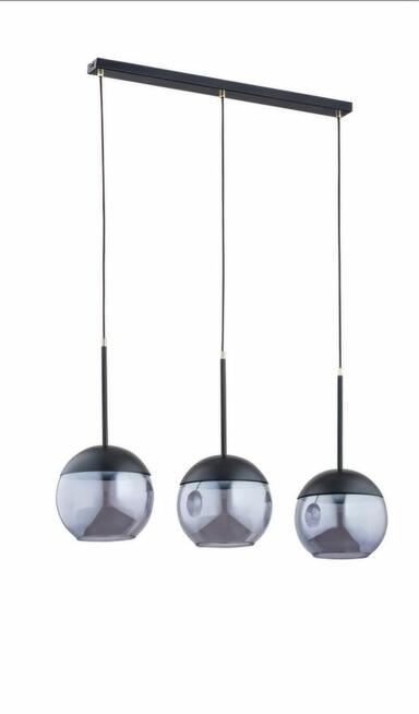 Lampy wiszące czarne nad wyspę kuchenną