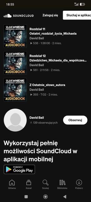 Michael Jackson Ujawnienie AUDIOBOOK PL