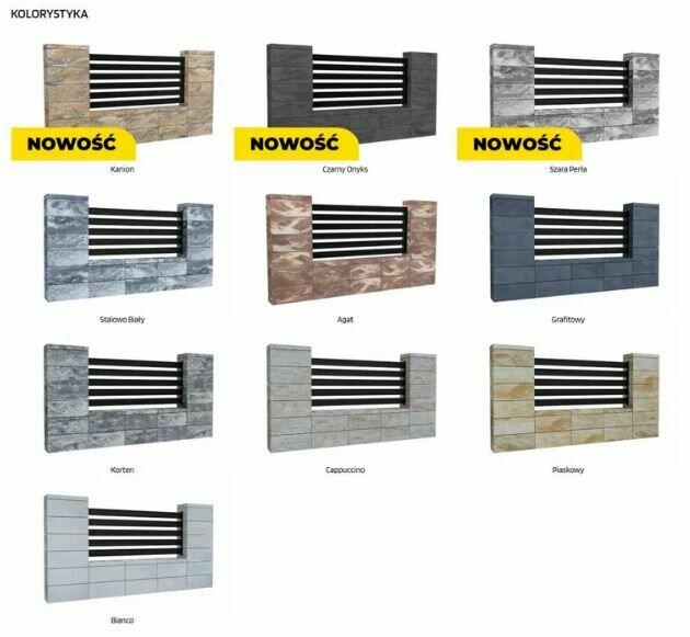 Ogrodzenie Frontowe Gładkie Nowoczesne Pustaki Styrobud Fini
