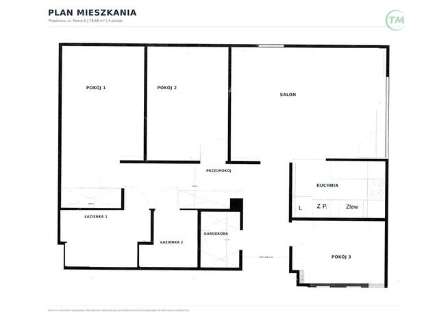 4 pokoje do własnej aranżacji | 78,68 m² | balkon