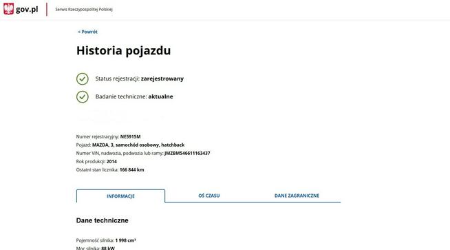Mazda 3 2.0 Benzyna Zarejestrowany Ubezpieczony