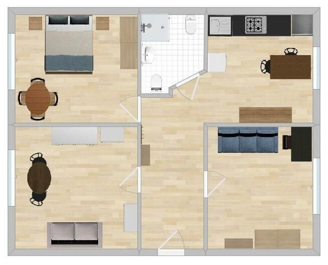 Duży pokój 24m² z WiFi, Grottgera 9, Śródmieście