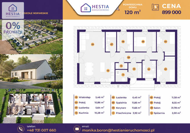 -50 tysięcy! Dom wolnostojący 120 m² działka 743m²